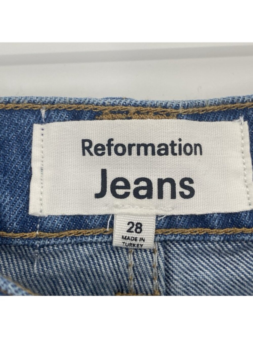 Reformation Size 28 Leah Seamed High Rise Wide Leg Jeans Organic Cotton - Picture 8 of 13